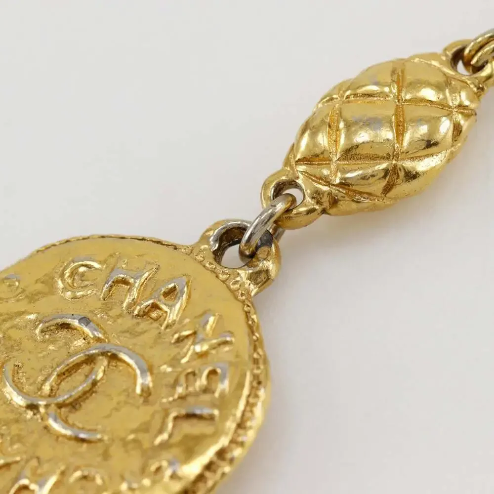 Chanel Cc Logo Pendant Necklace Metal #266430C10B